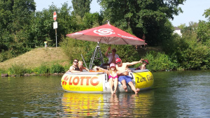 BBQ-Donuts on the Saar. BBQ-Donuts on the Saar.