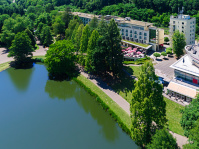 Drohnenansicht Victor's Residenz-Hotel Saarbrücken